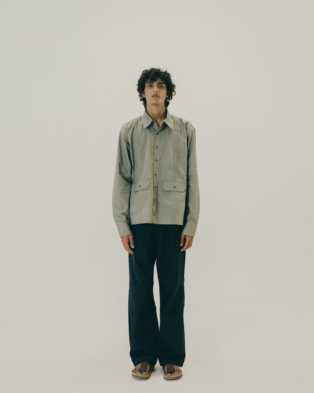 Utility-Inspired Olive Shirt