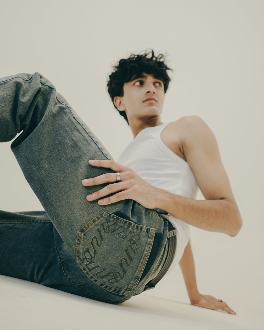 Vintage Wash Straight-Leg Jeans