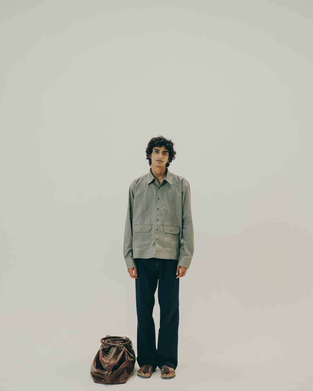 Utility-Inspired Olive Shirt