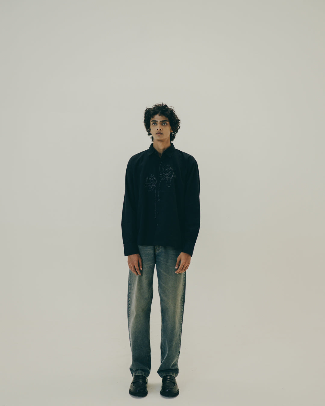 Black Embroidered Shirt