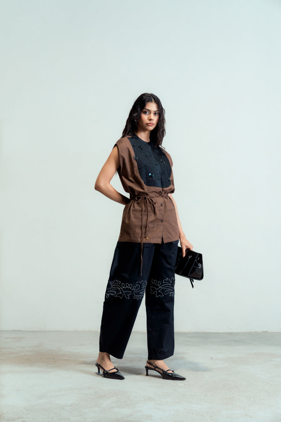 Offset Wrap Top