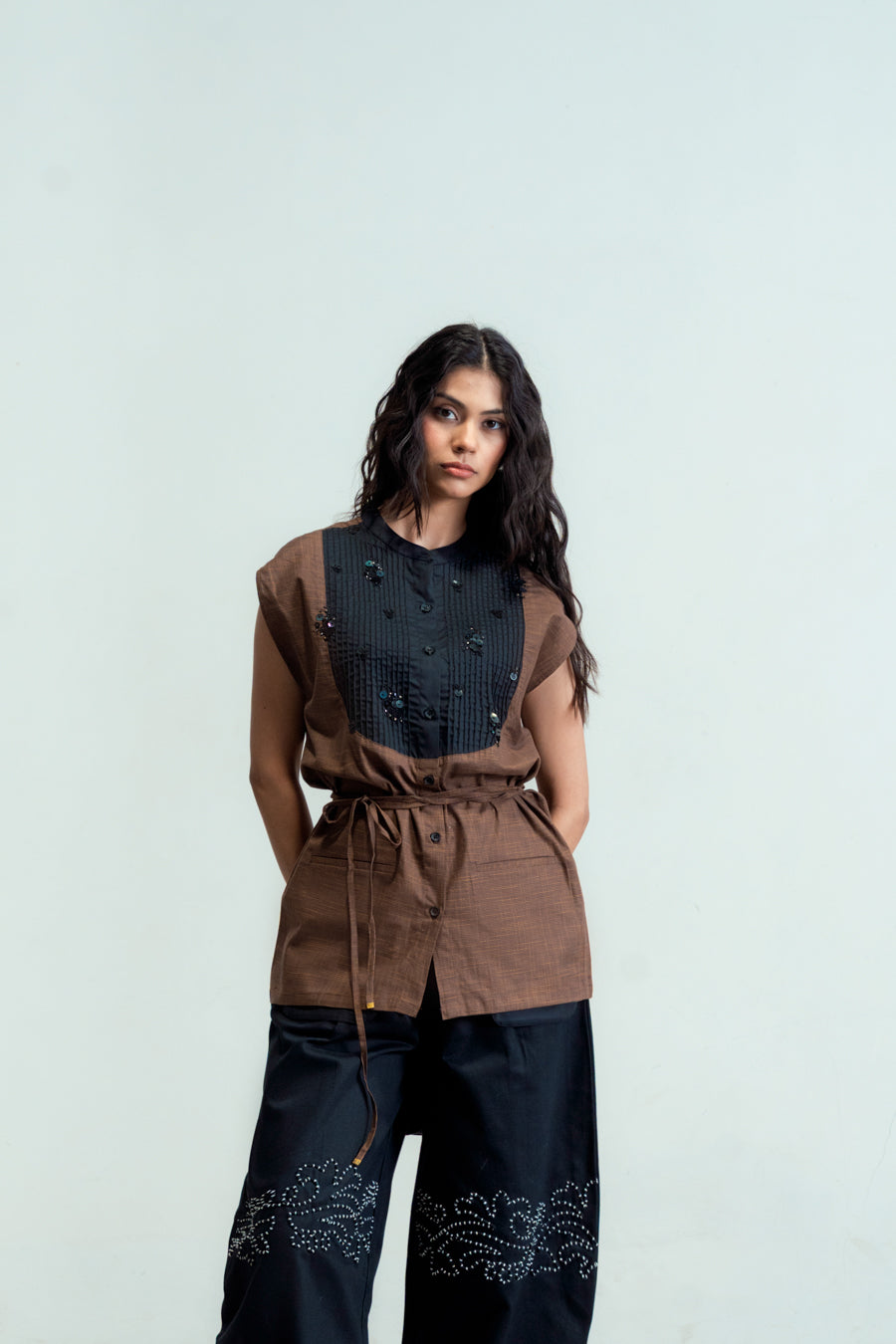 Offset Wrap Top