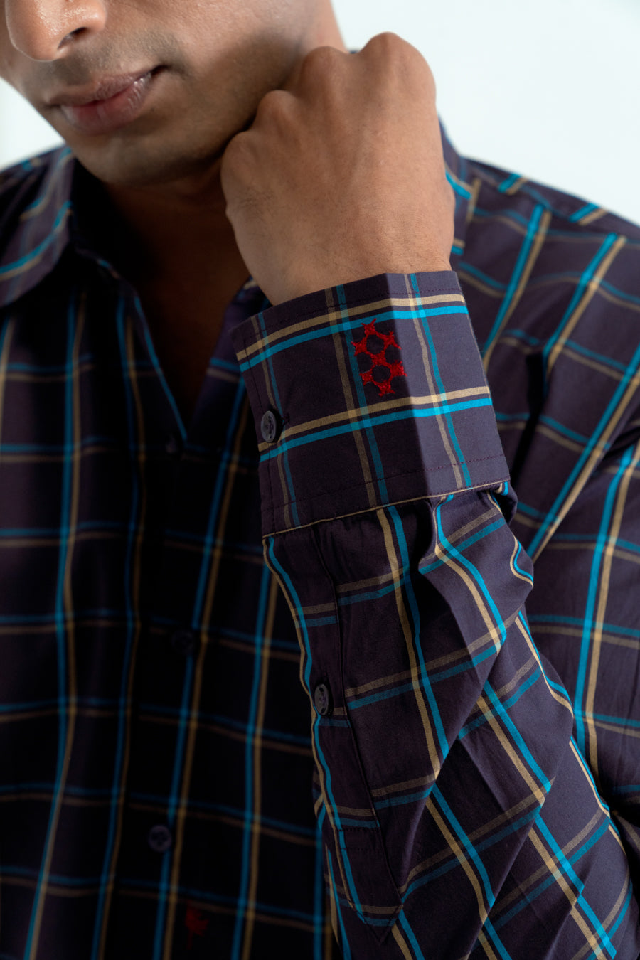 Aubergine Embroidered Shirt