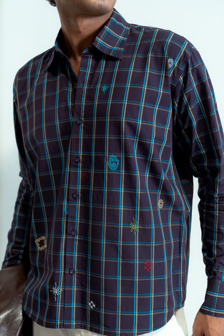 Aubergine Embroidered Shirt
