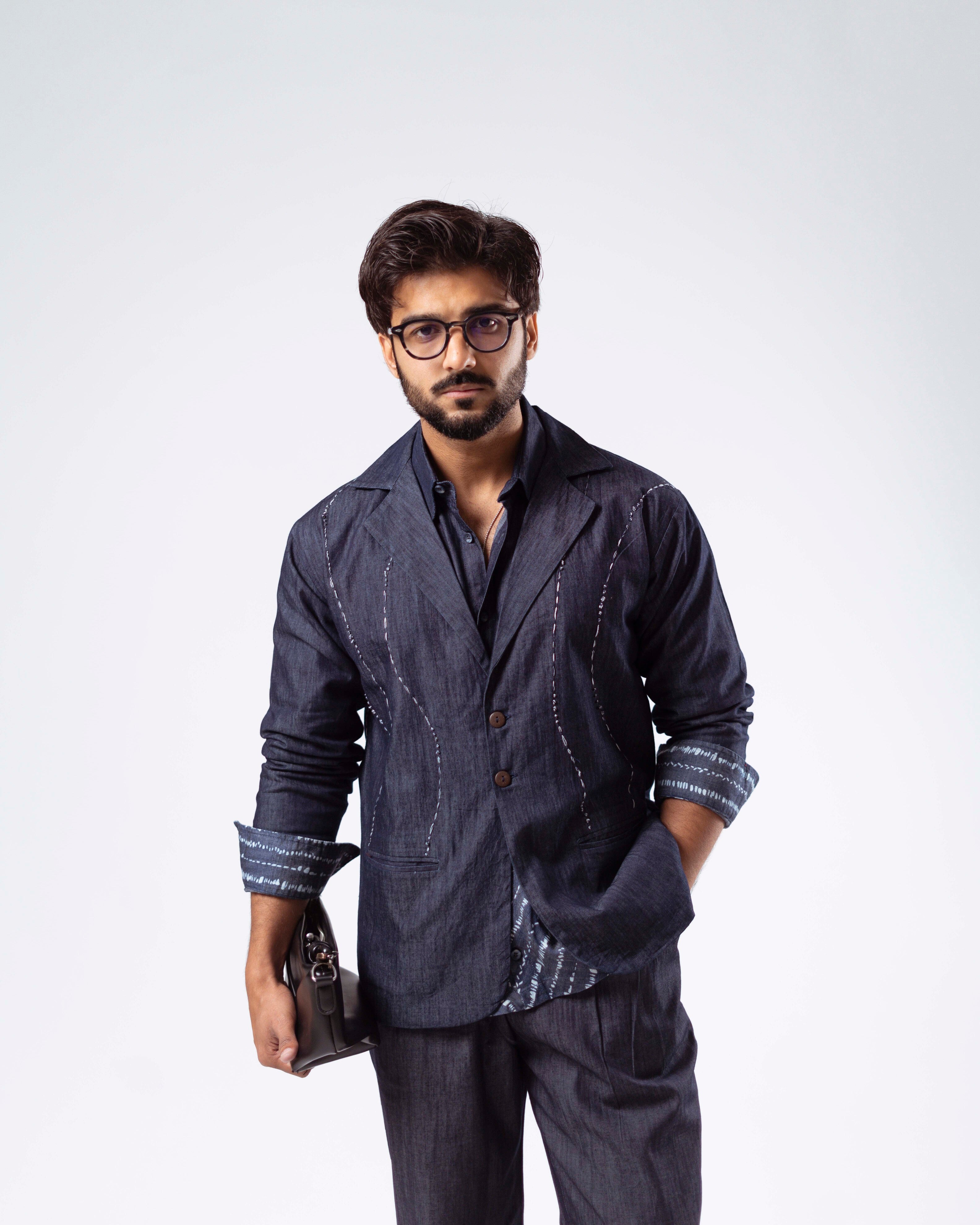 Indigo Heirloom Blazer Set