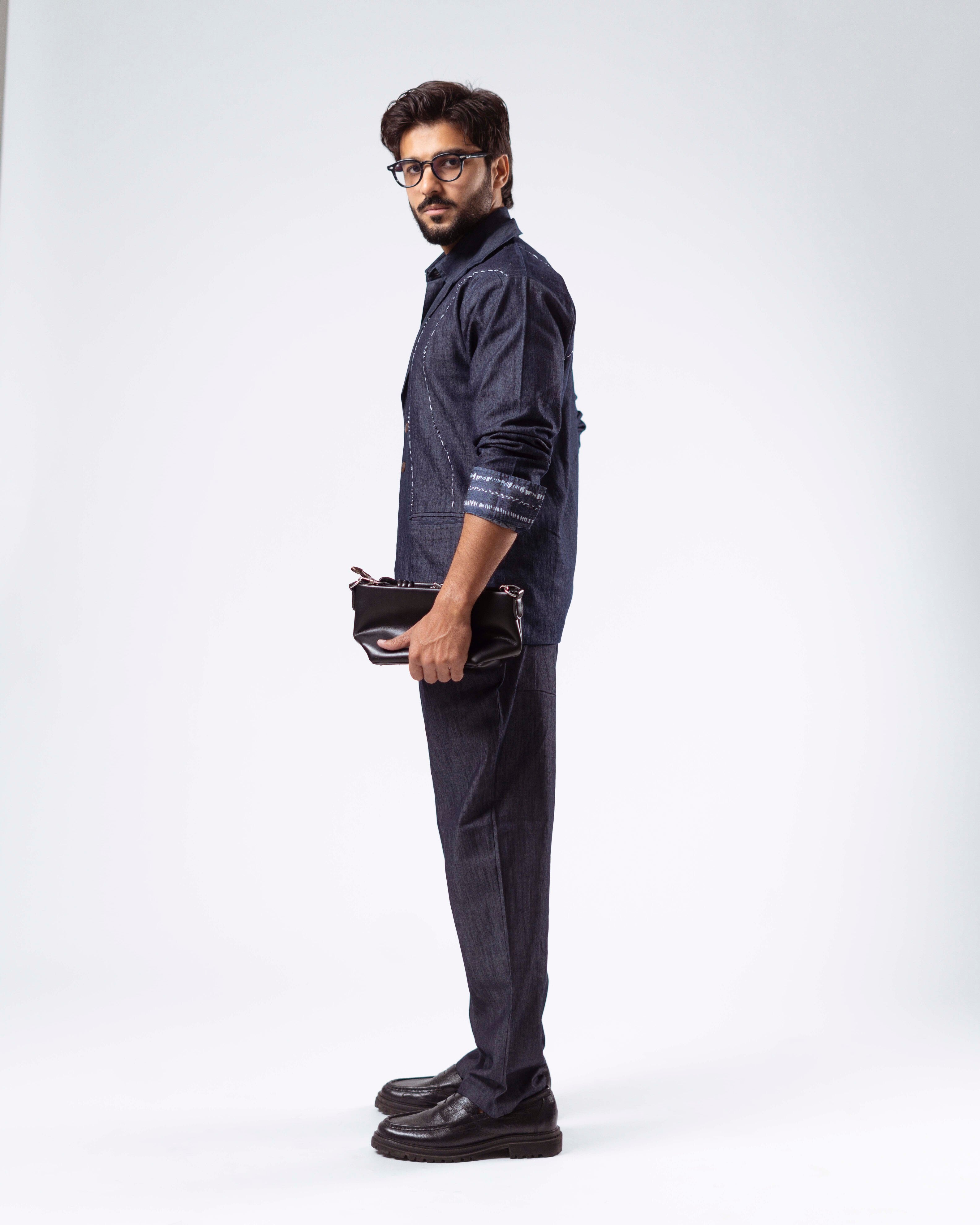 Indigo Heirloom Blazer Set