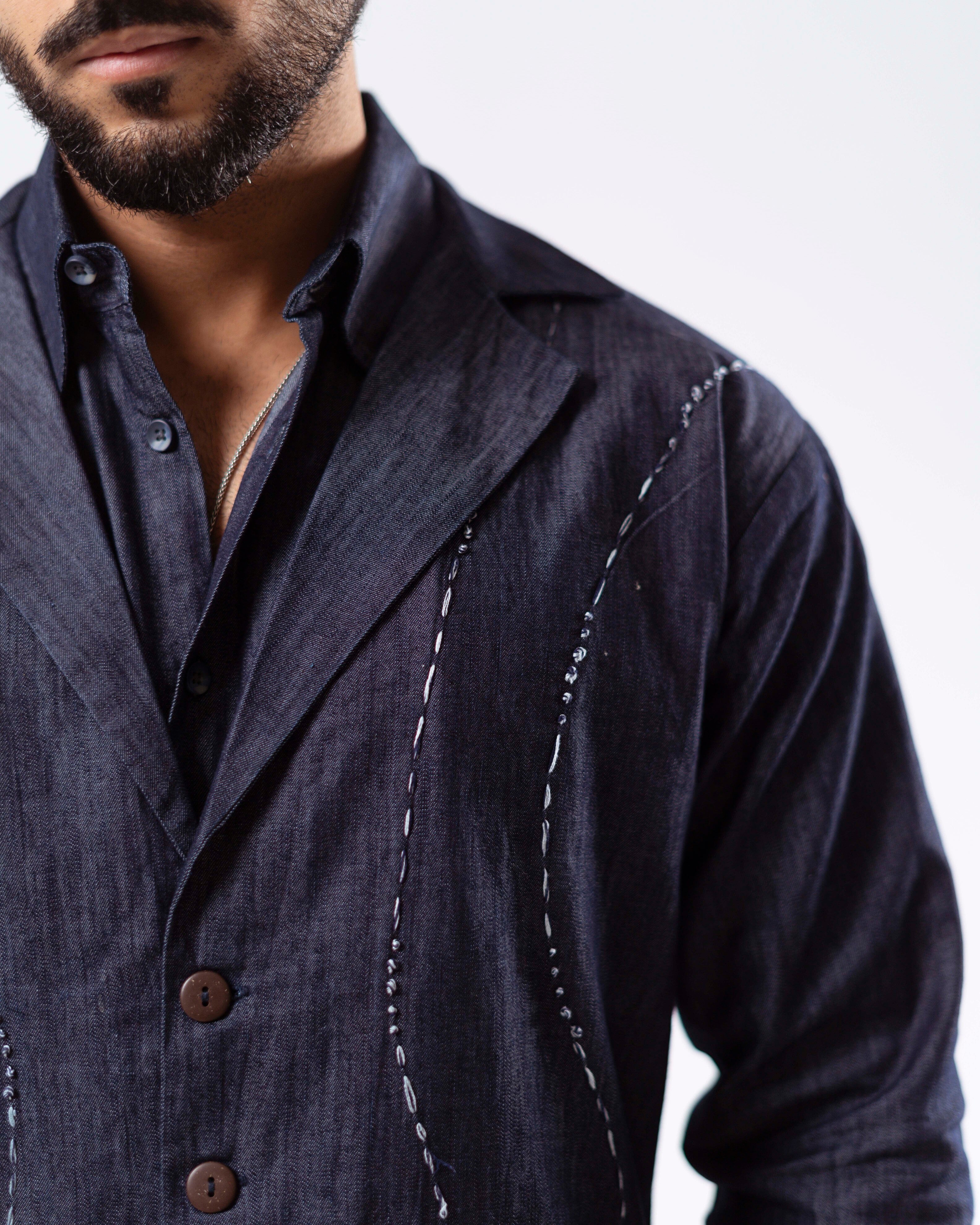 Indigo Heirloom Blazer Set