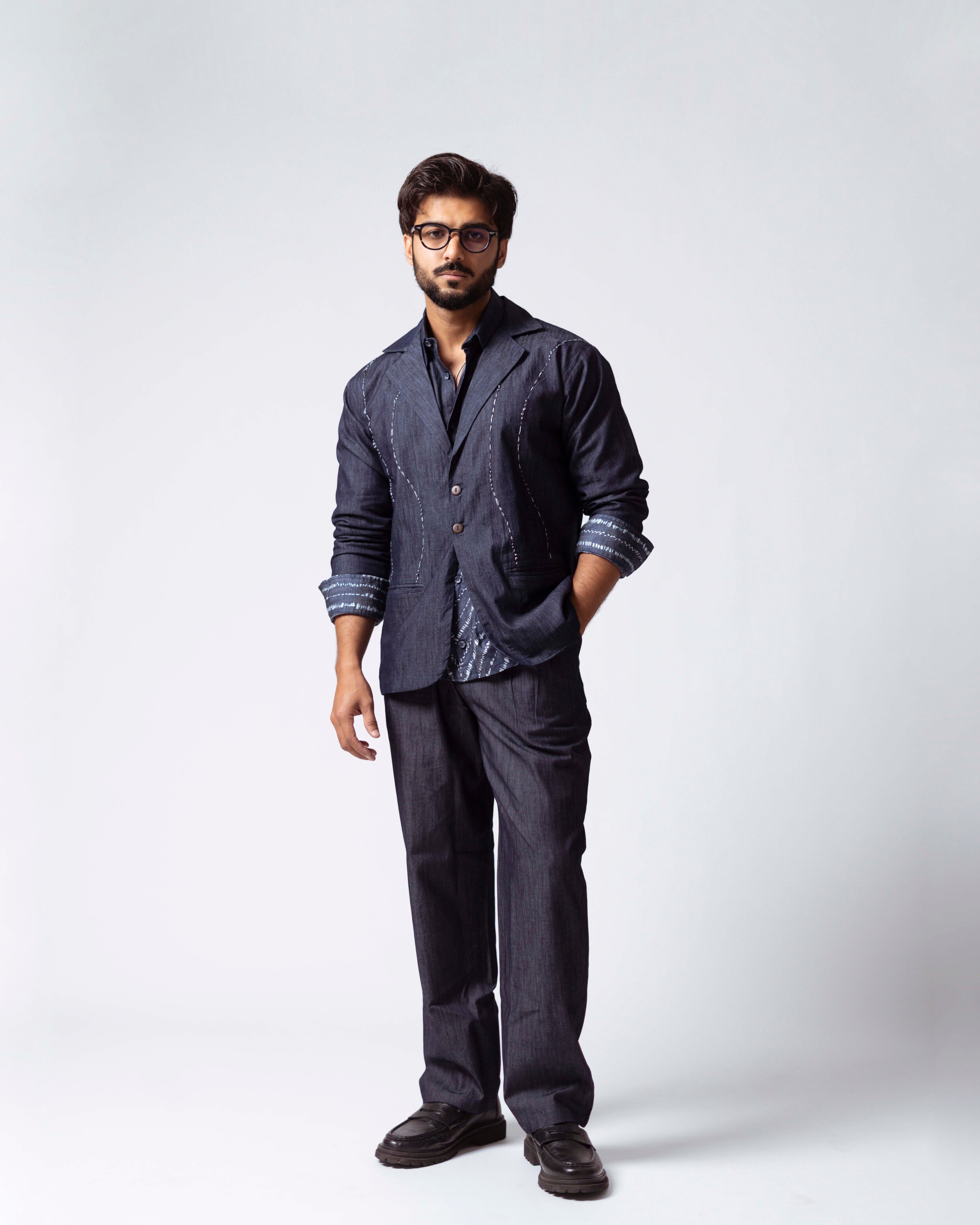 Indigo Heirloom Blazer Set