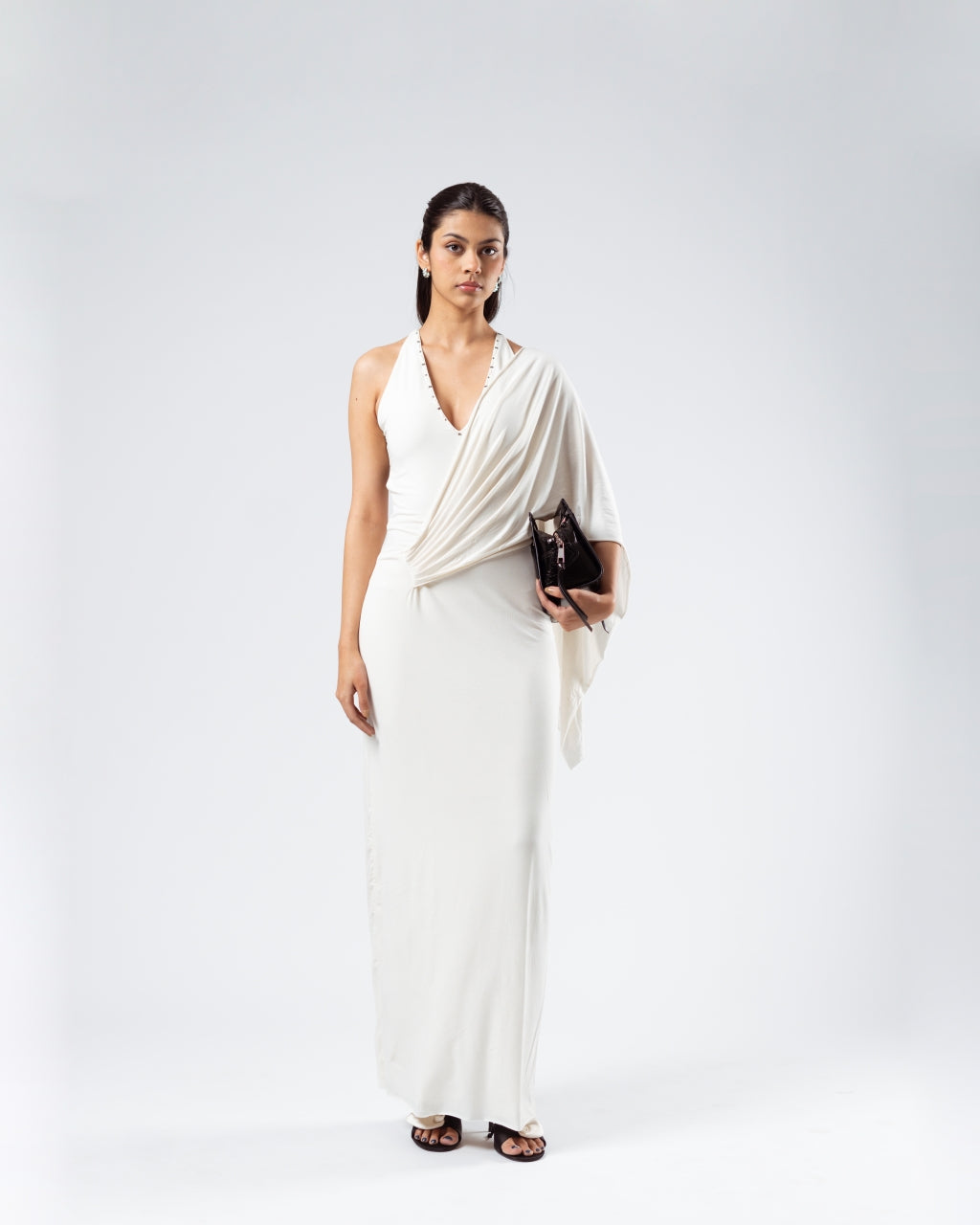 Ivory Drape Gown