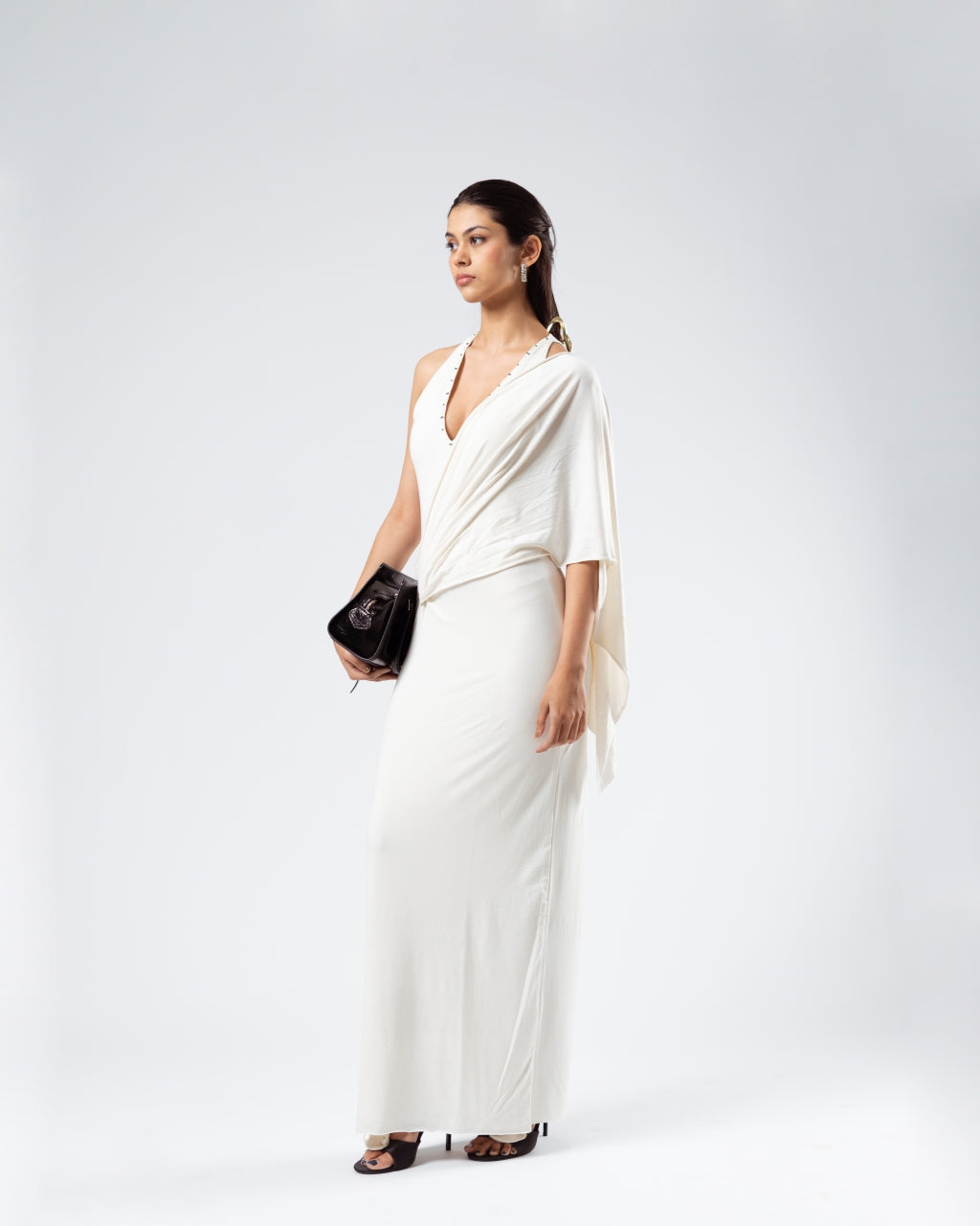 Ivory Drape Gown