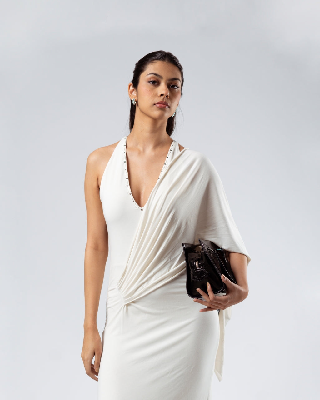 Ivory Drape Gown