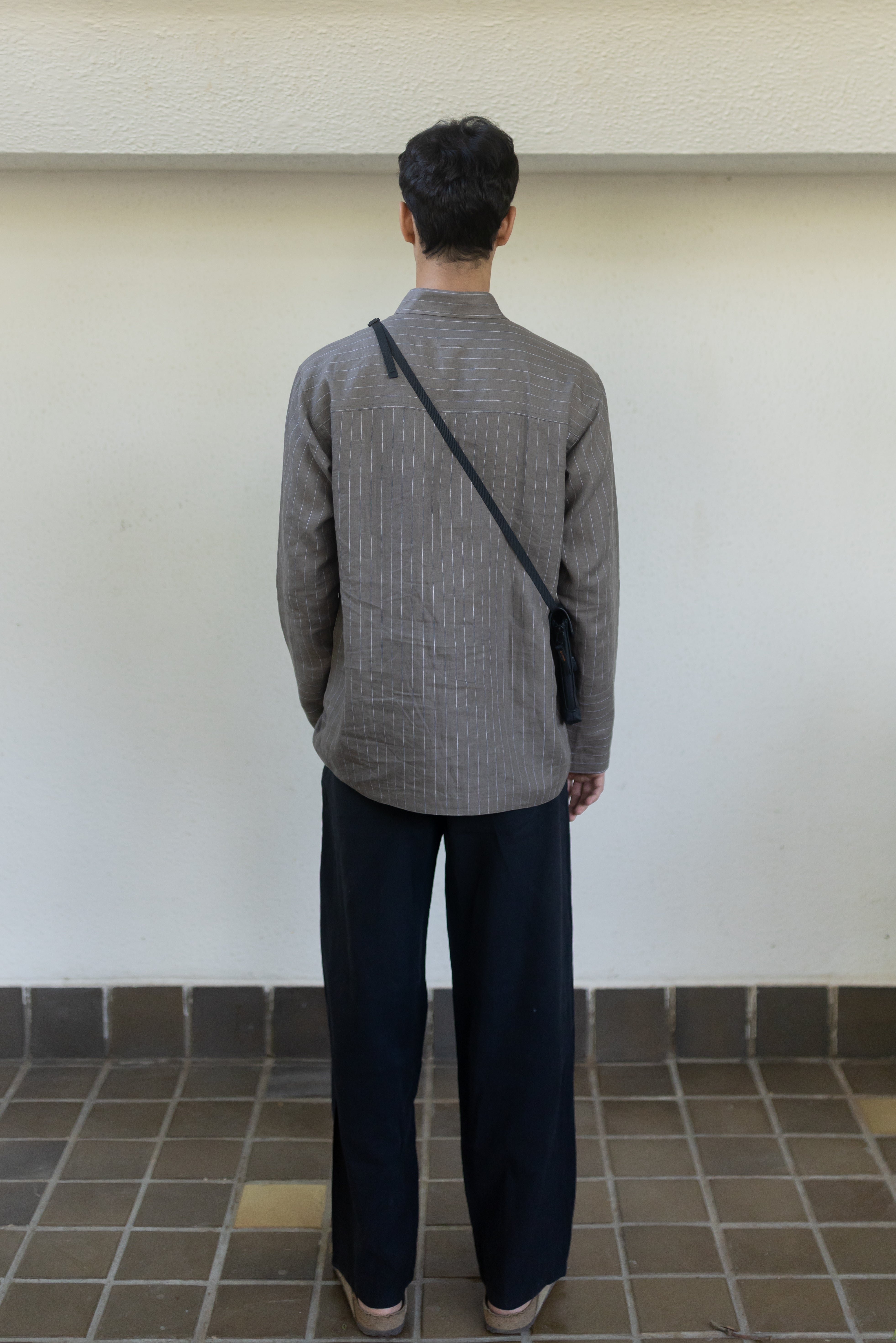 Stone pinstripe shirt