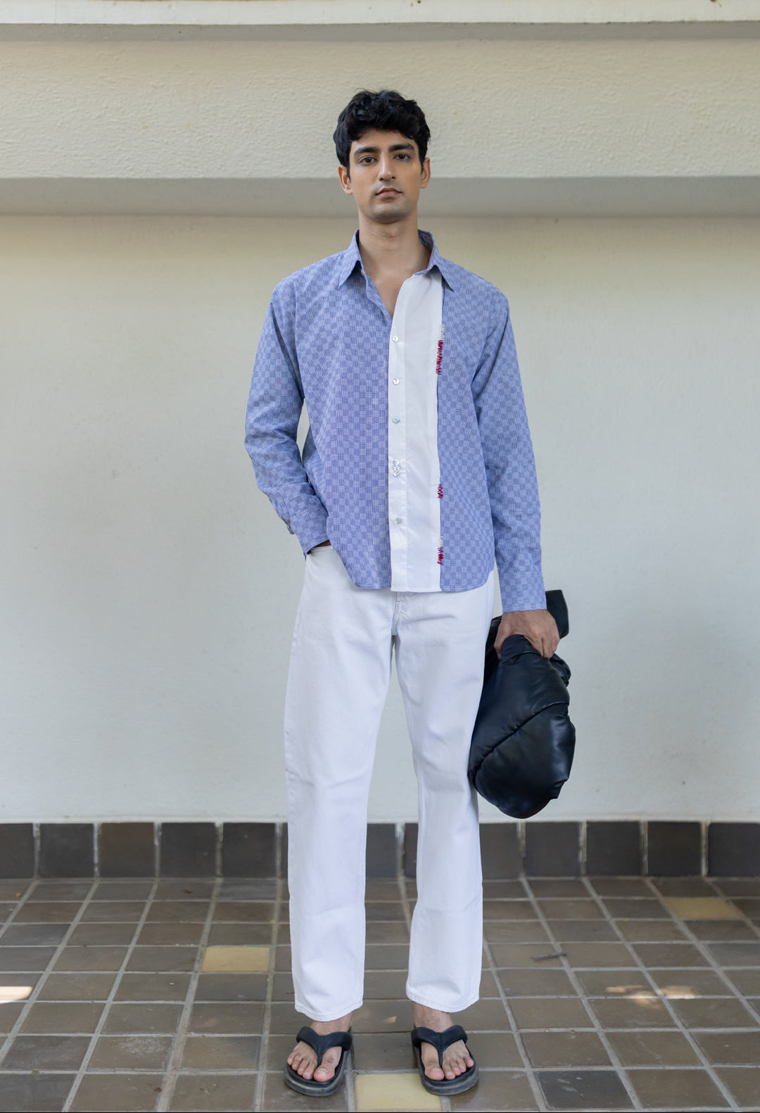 Micro check shirt