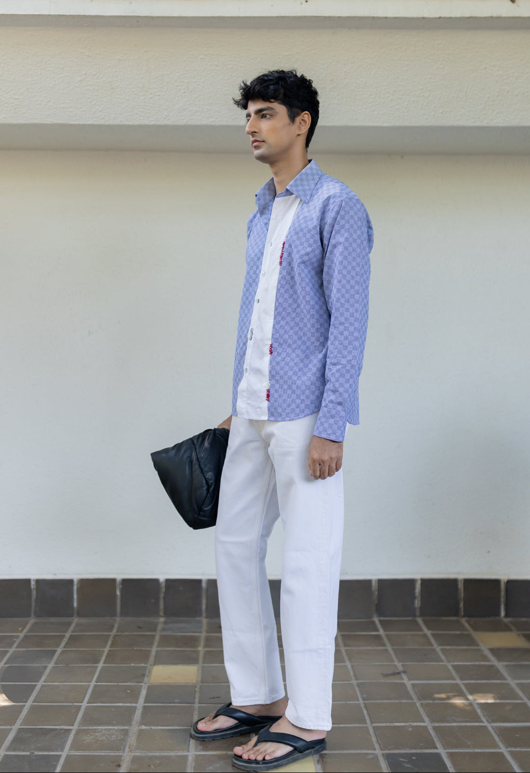 Micro check shirt