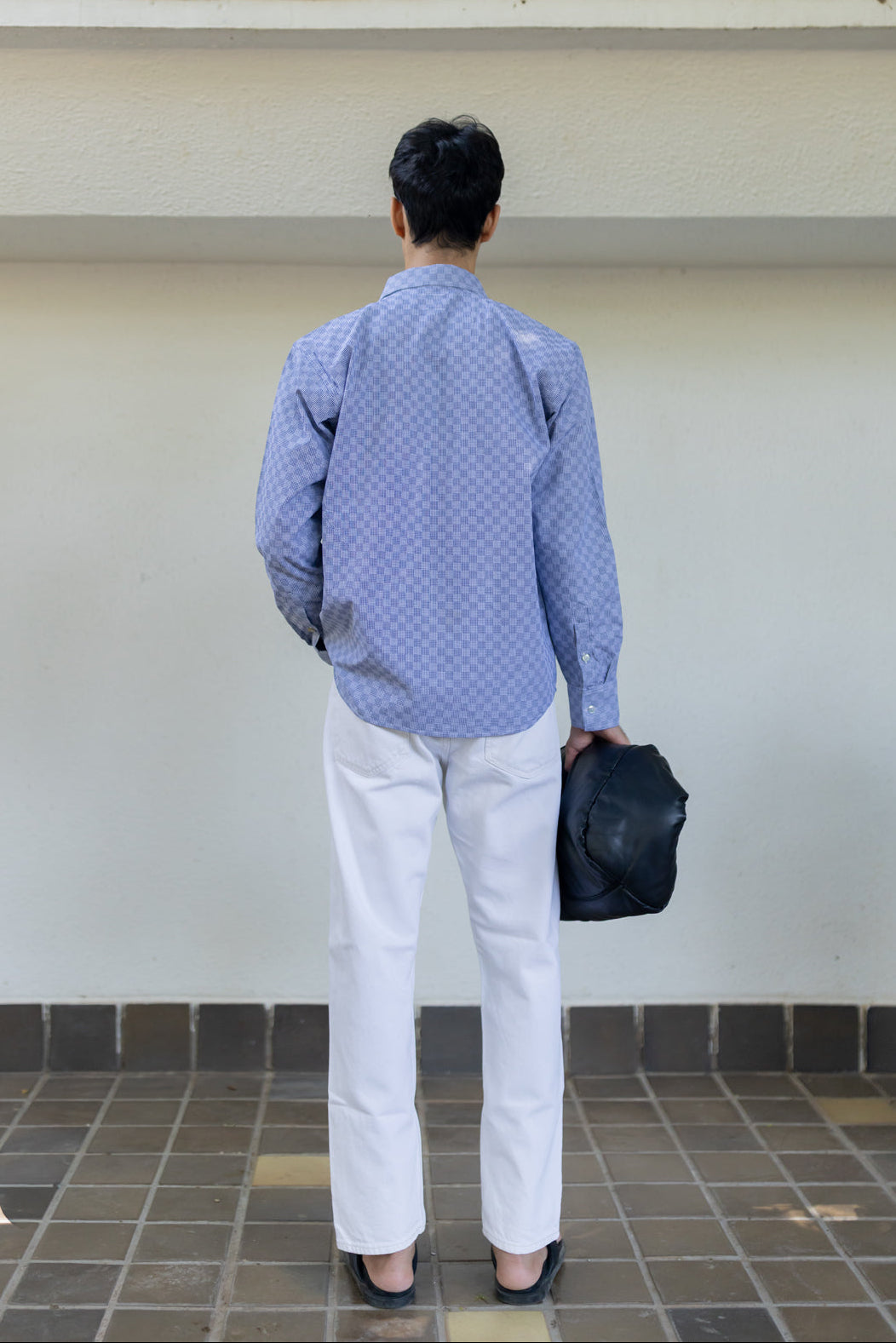Micro check shirt