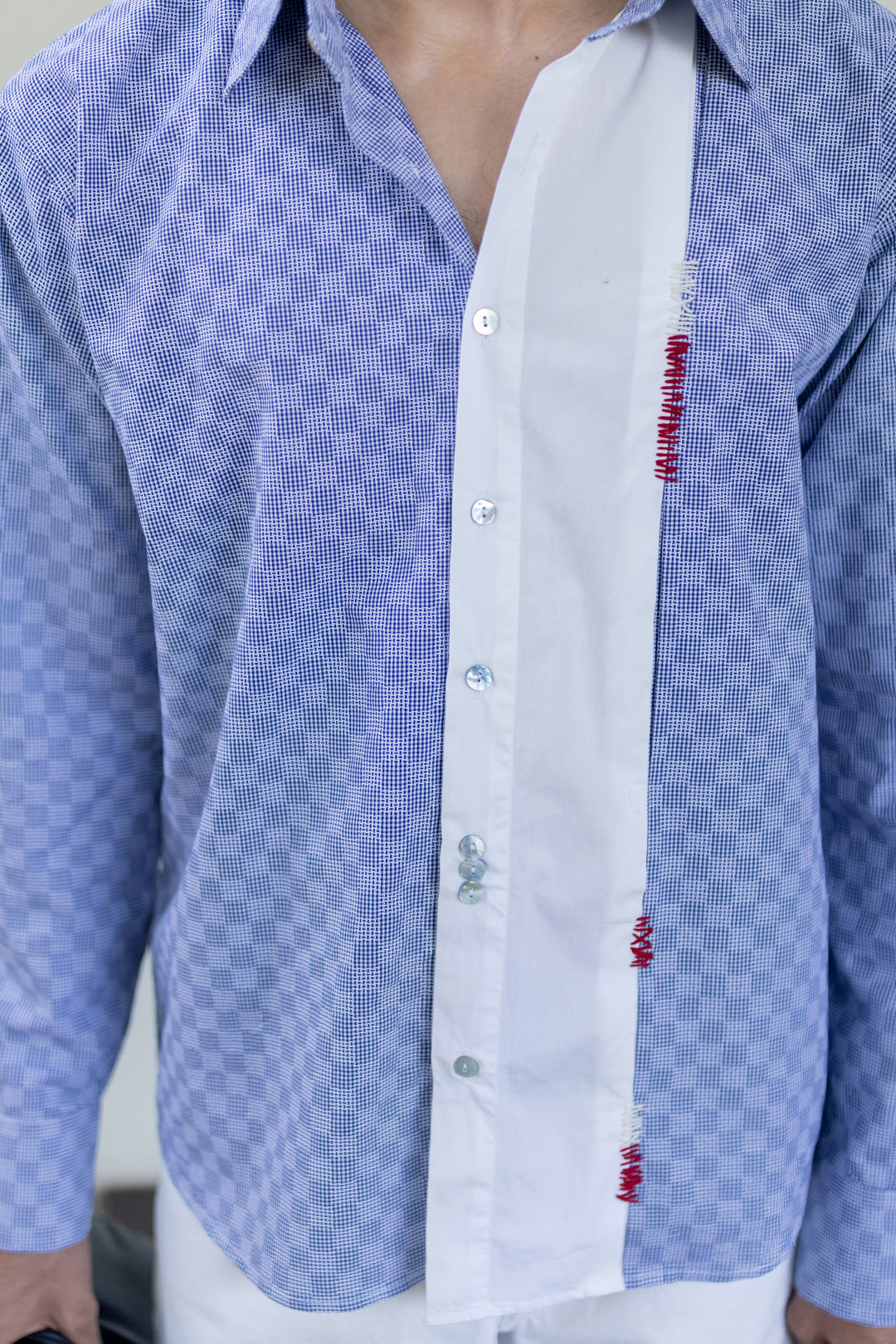 Micro check shirt