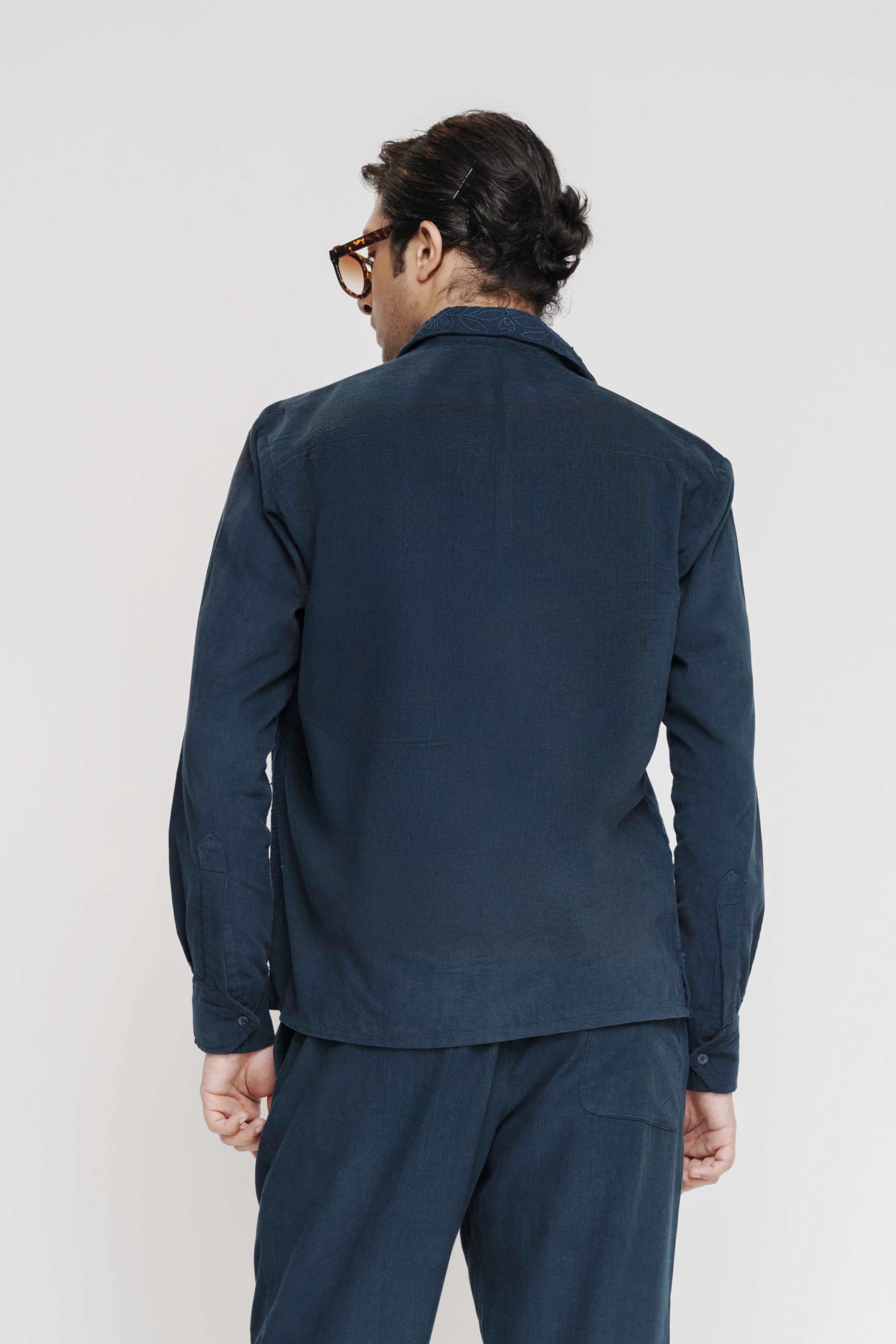 Midnight Blue Corduroy Shirt