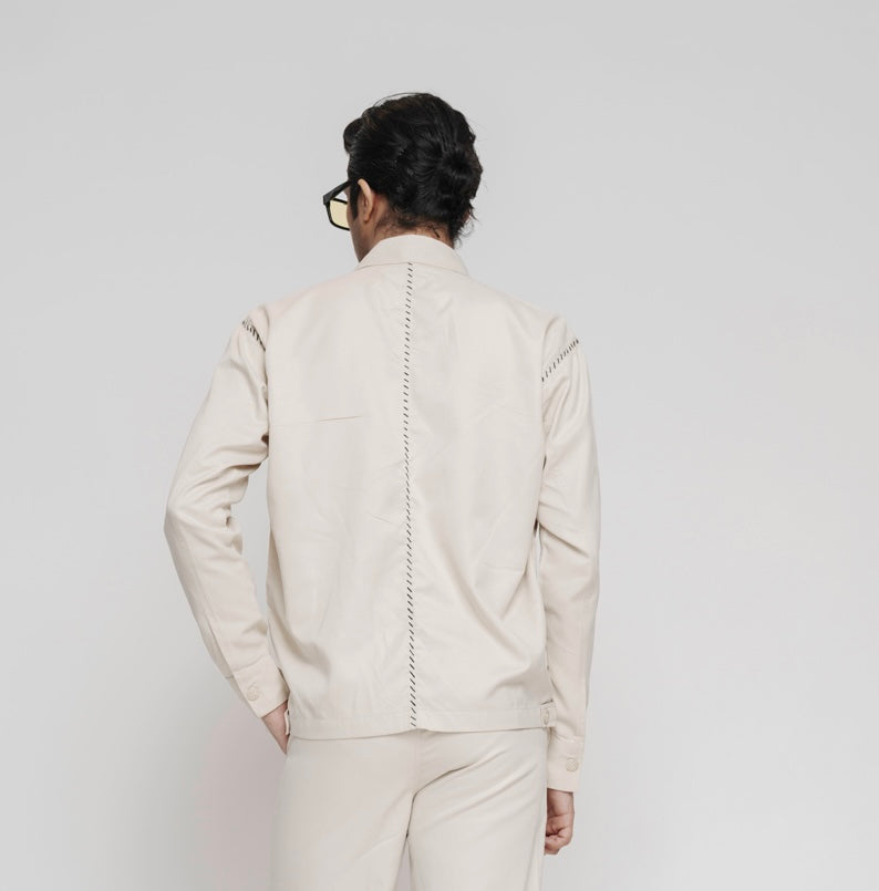 Suede Eggshell Shacket