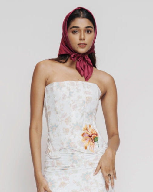 Floral Embroidered Corset