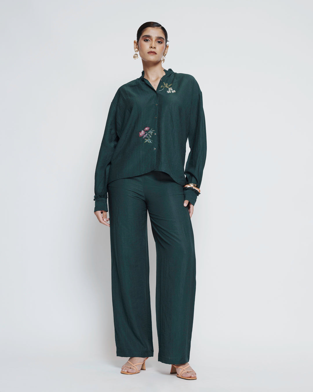 Deep Green Beaded Set