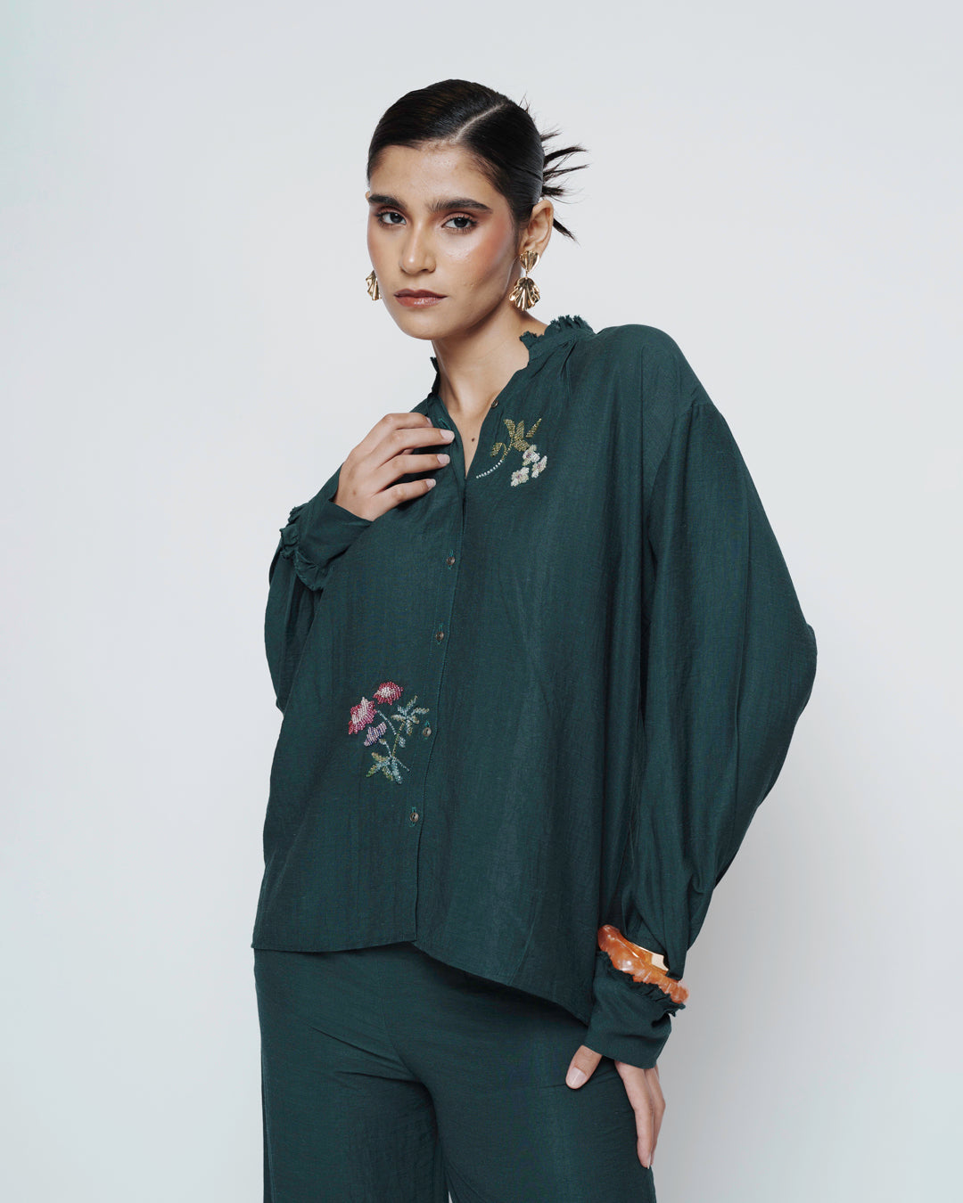 Deep Green Beaded Set