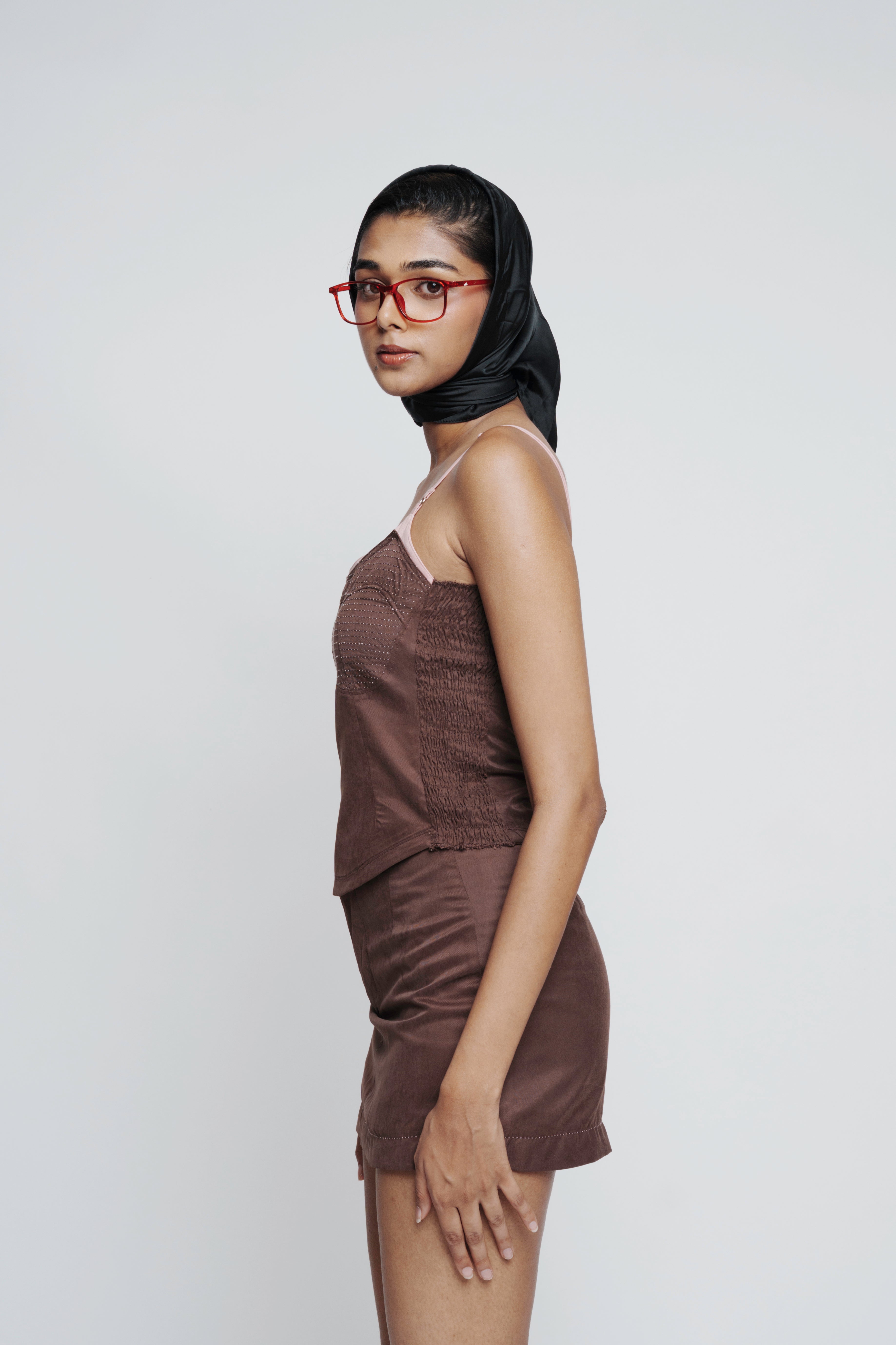 Suede Corset Cami Top